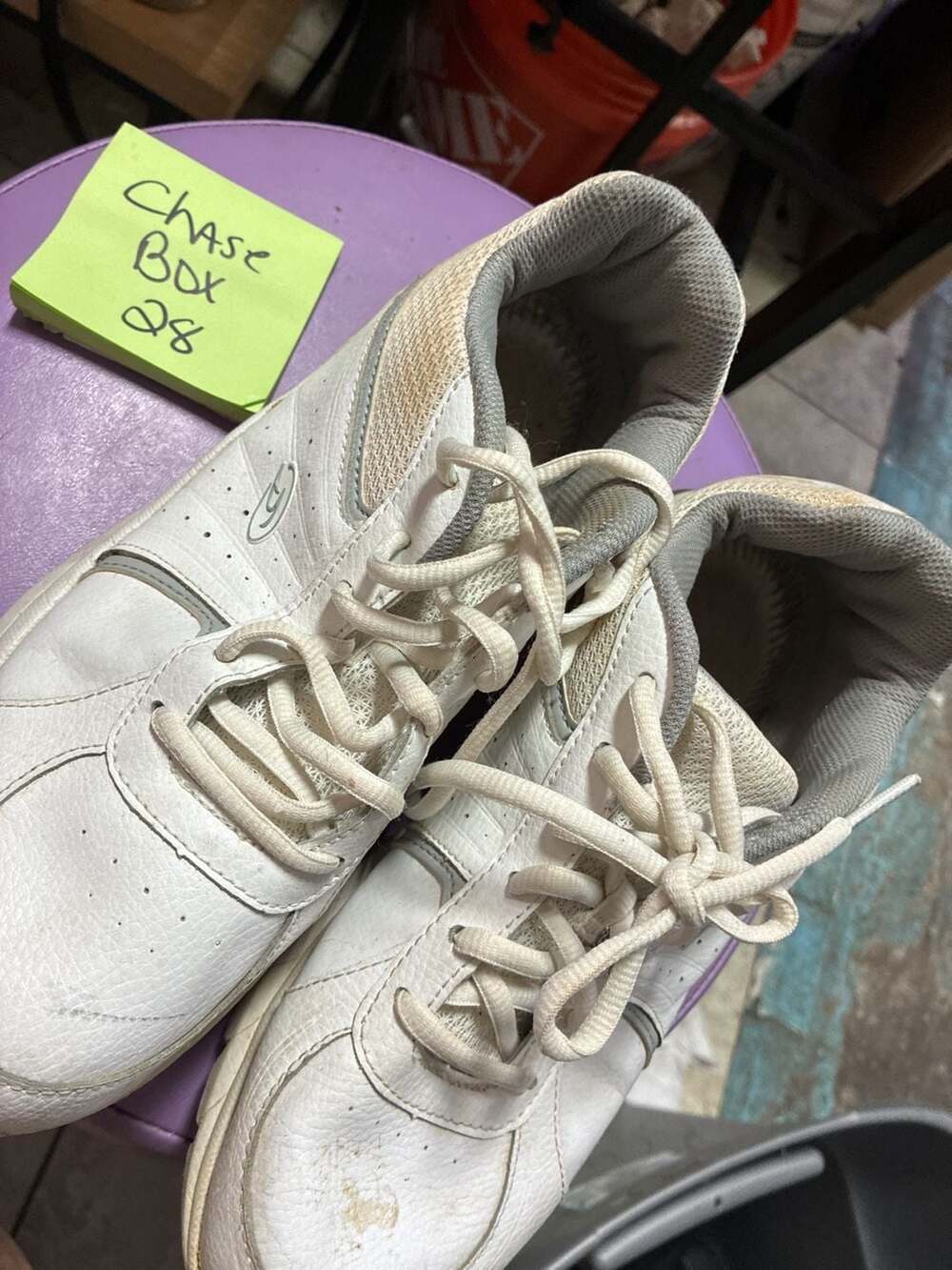 Dr. Scholl's White Leather Athletic Walking Sneakers Shoes Size 11W